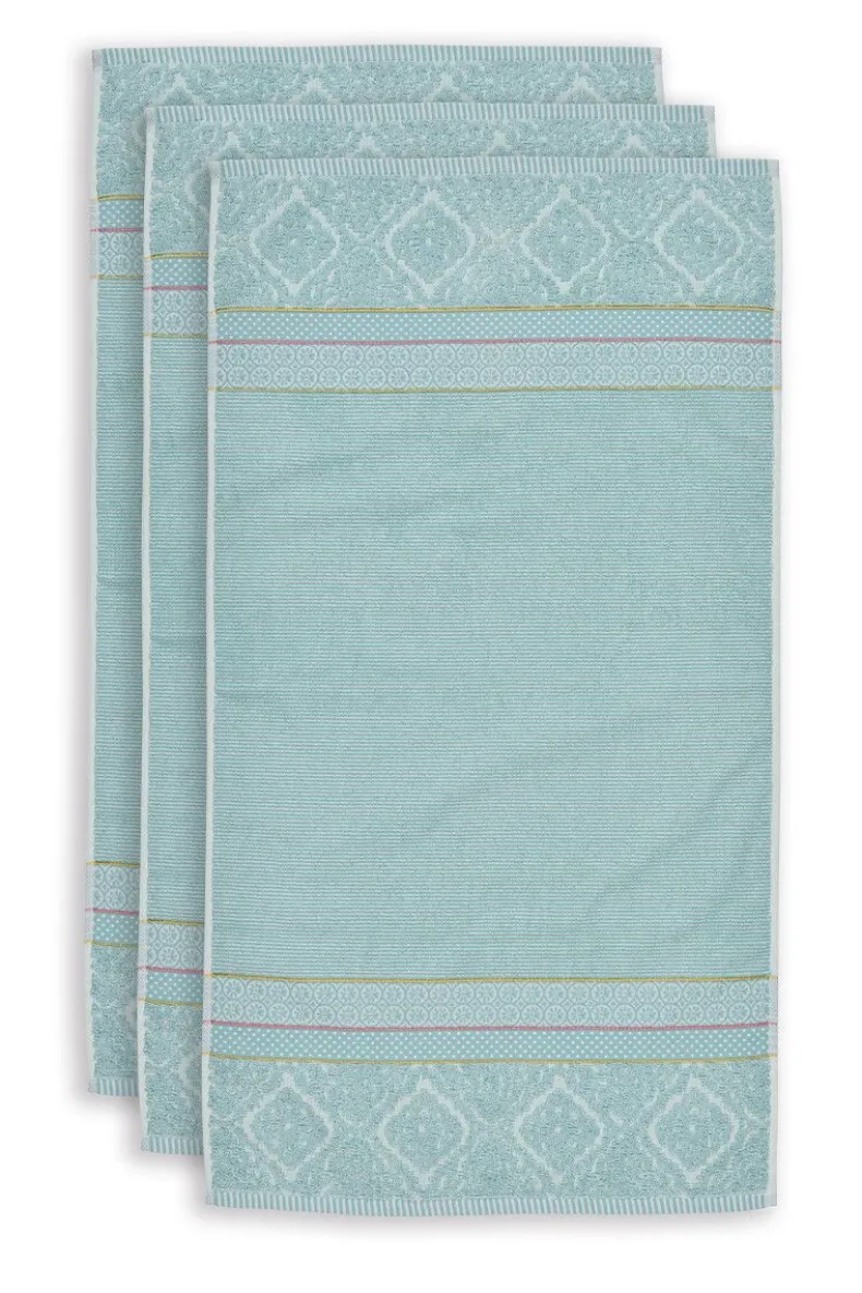 Badhanddoek Set/3 Soft Zellige Blue 55X100 Cm