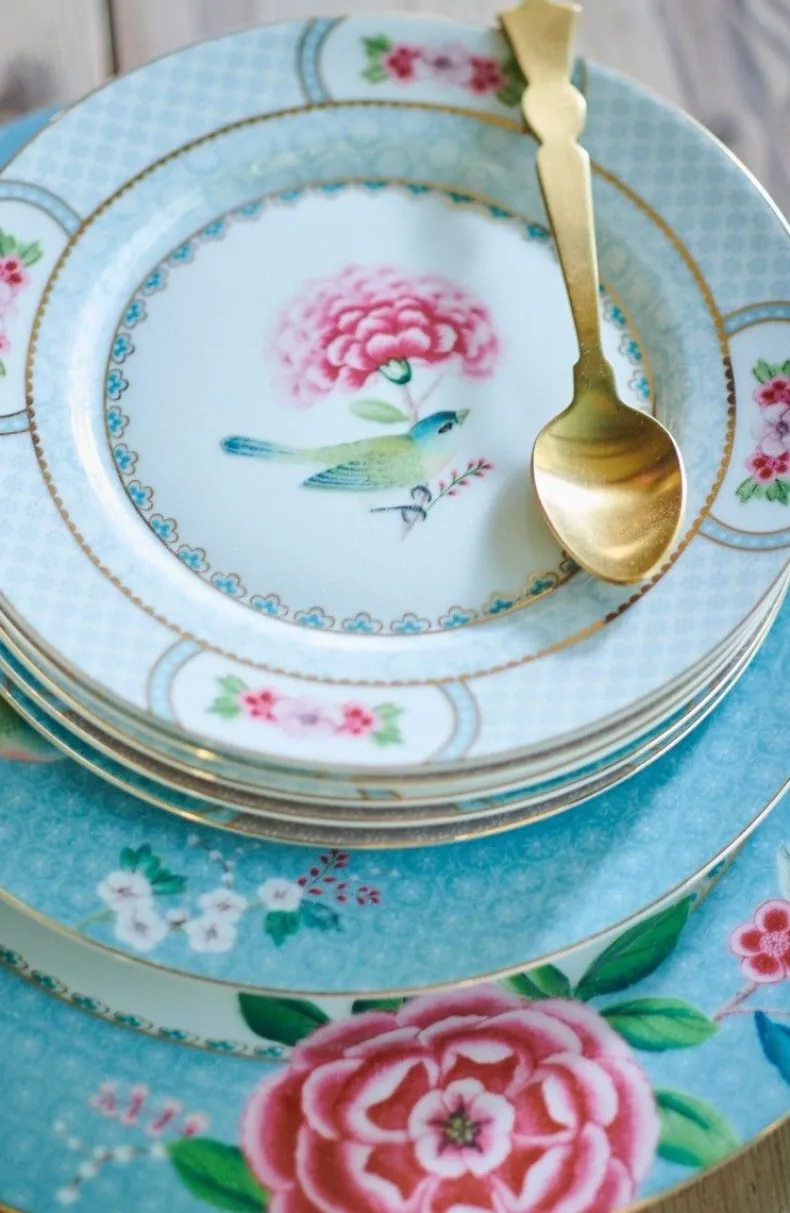 Blushing Birds Gebaksbord Wit 17 Cm