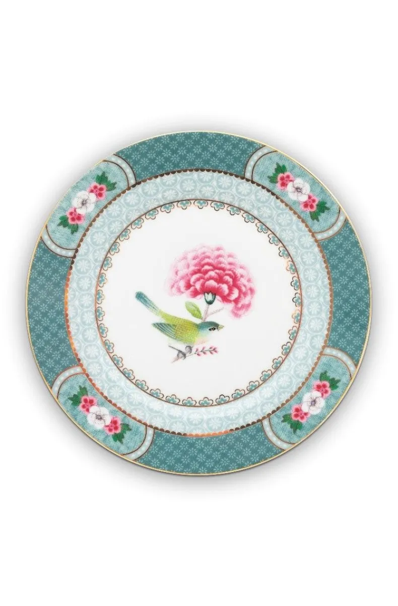 Blushing Birds Gebaksbord Blauw 17 Cm