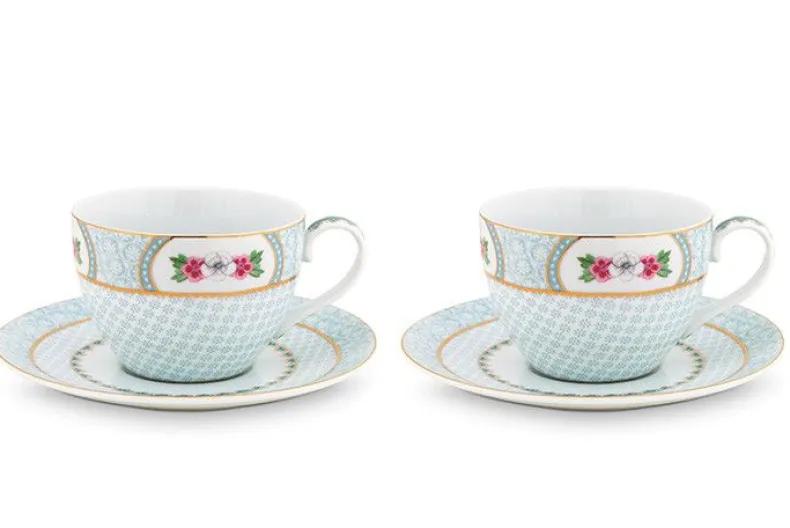 Blushing Birds Set/2 Cappuccino Kop & Schotel