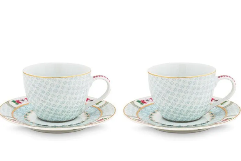 Blushing Birds Set/2 Espresso Kop & Schotel
