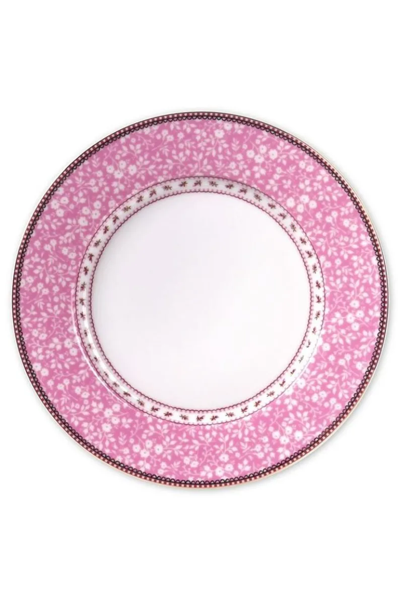 Floral Dinerbord Roze 26,5 Cm