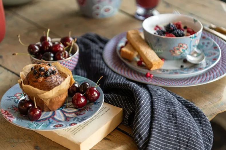 Flower Festival Ontbijtbord Licht 21 Cm