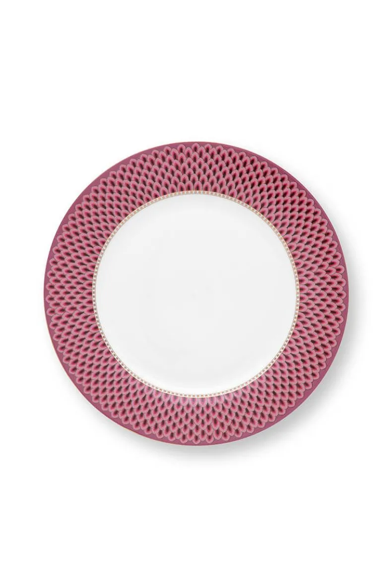 Flower Festival Set/4 Dinerborden Donker 26.5Cm