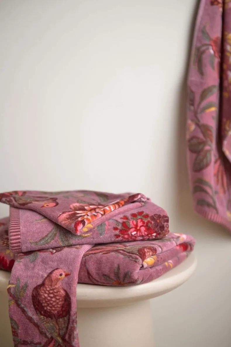 Gastendoek Set/3 Secret Garden Mauve 30X50Cm