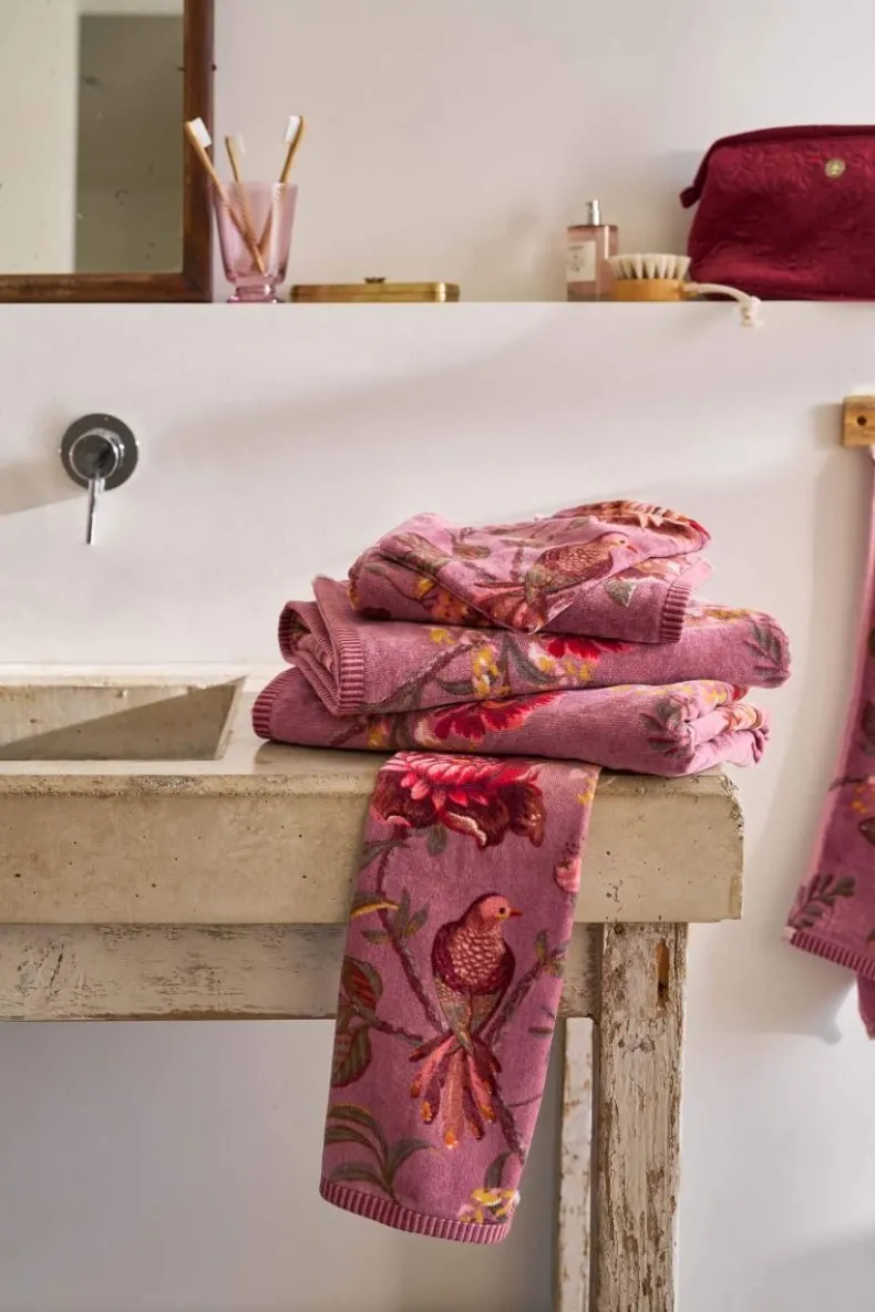 Gastendoek Set/3 Secret Garden Mauve 30X50Cm