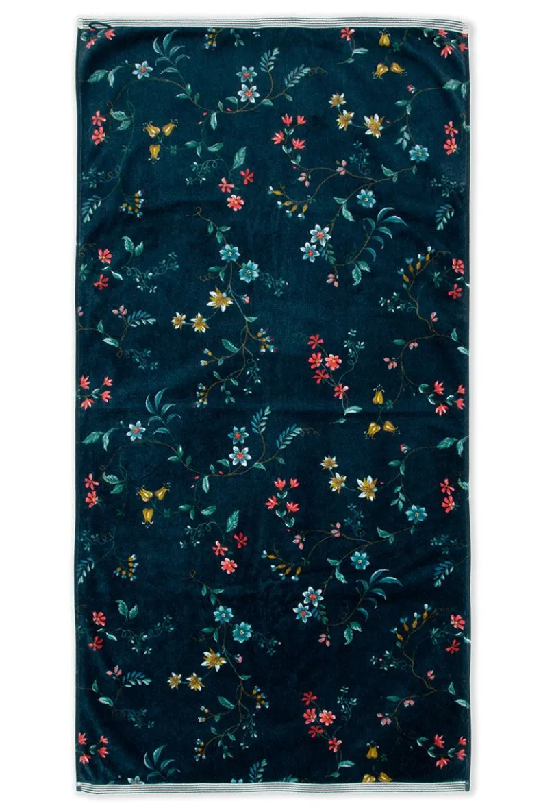 Grote Handdoek Les Fleurs Donker 70X140 Cm