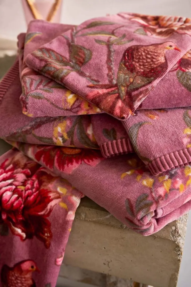 Grote Handdoek Secret Garden Mauve 70X140Cm