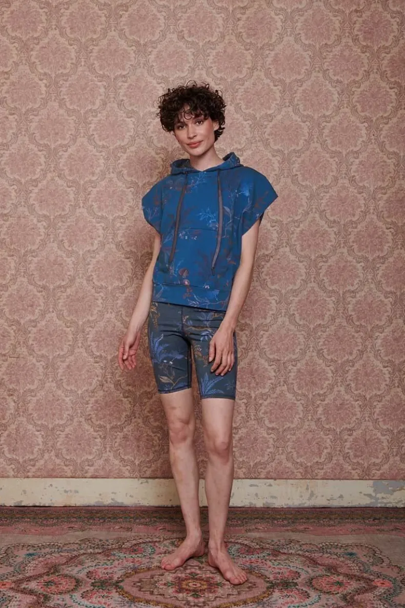 Hoodie Korte Mouw Isola Blauw