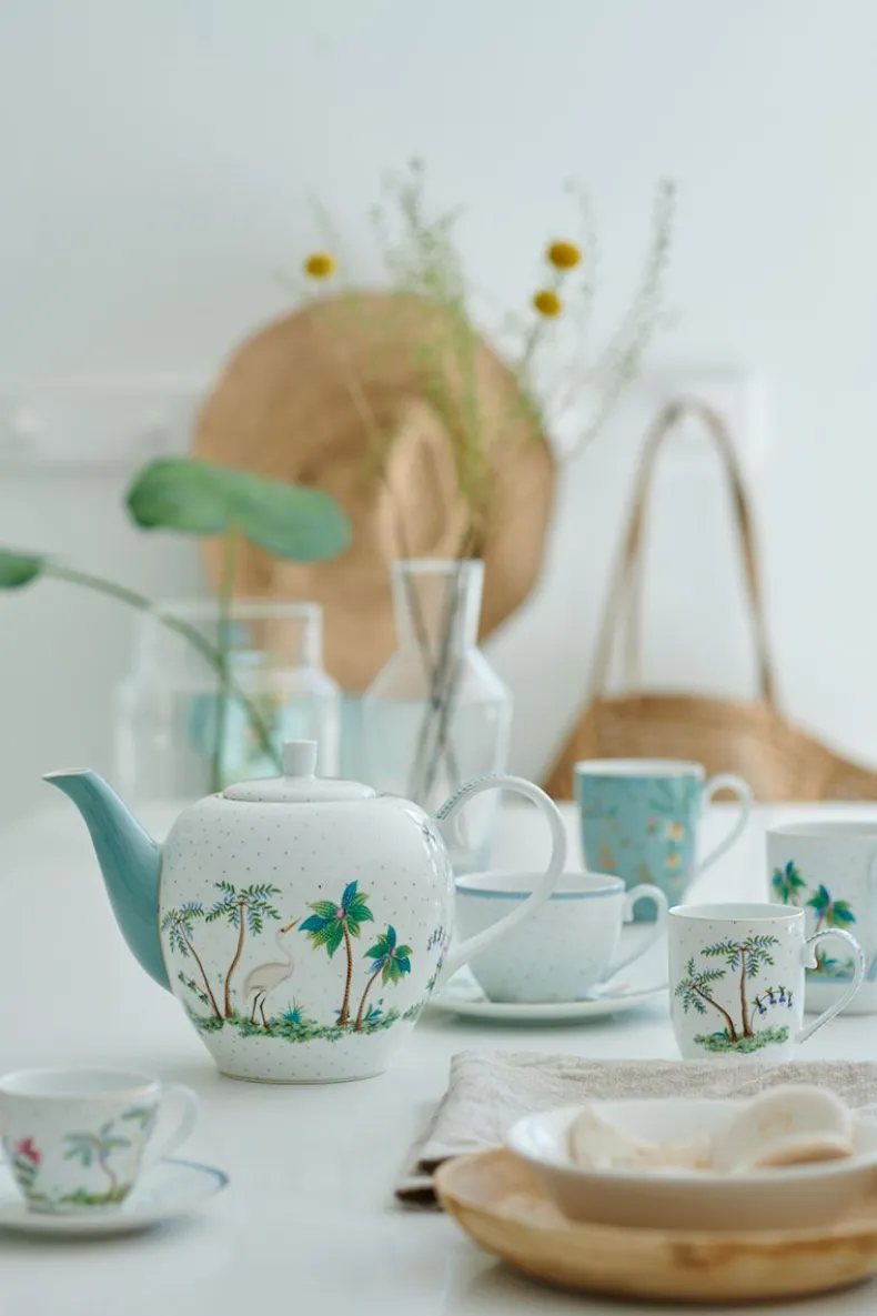 Jolie Set/2 Espresso Kop & Schotel Dots Gold