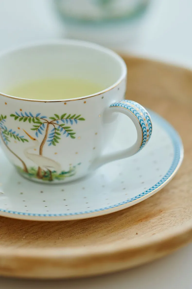 Jolie Set/2 Espresso Kop & Schotel Dots Gold