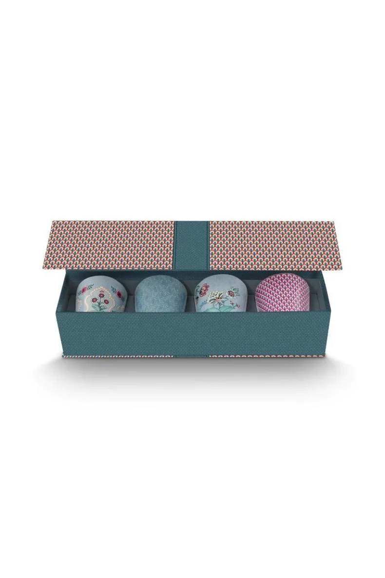 Oriental Flower Festival Set/4 Mokken