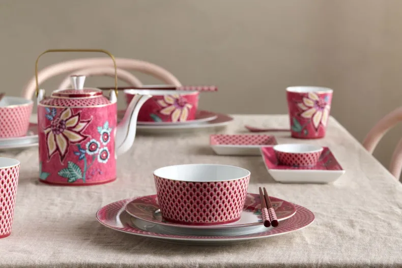 Oriental Flower Festival Theepot Donker Medium