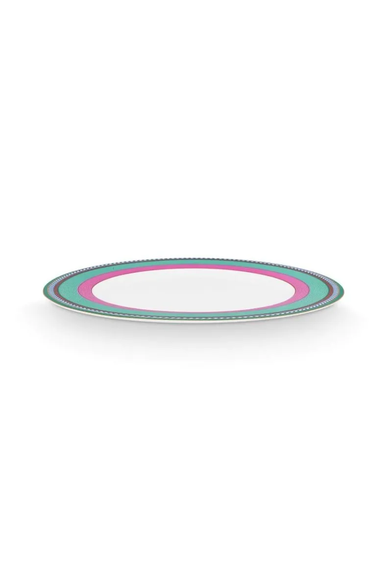 Pip Chique Stripes Dinerbord Roze/Groen 28Cm