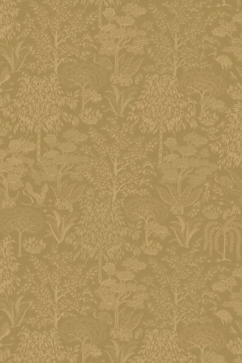 Pip Studio Origami Tree Vliesbehang Oker/Goud