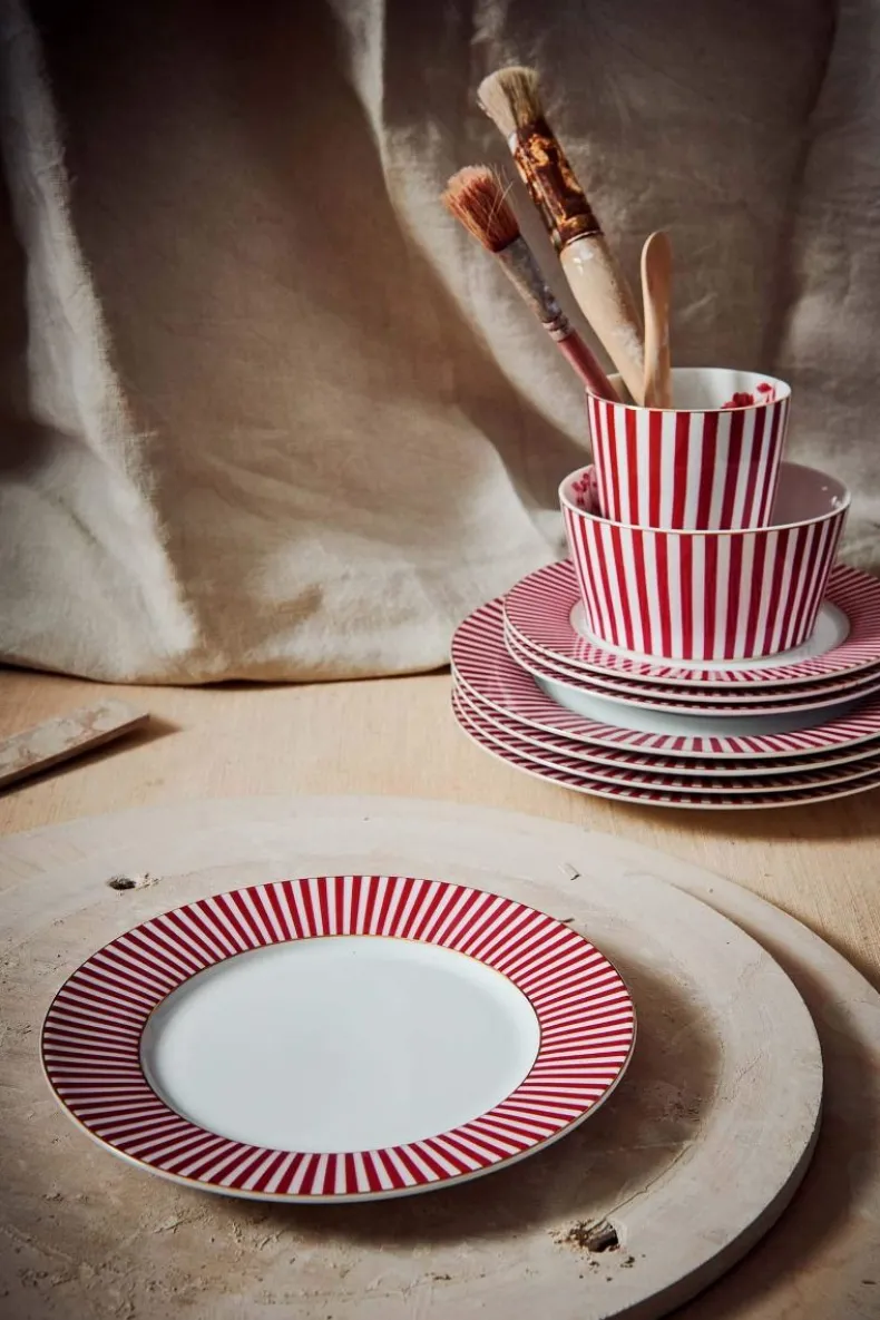 Royal Stripes Gebaksbord Donker 17Cm