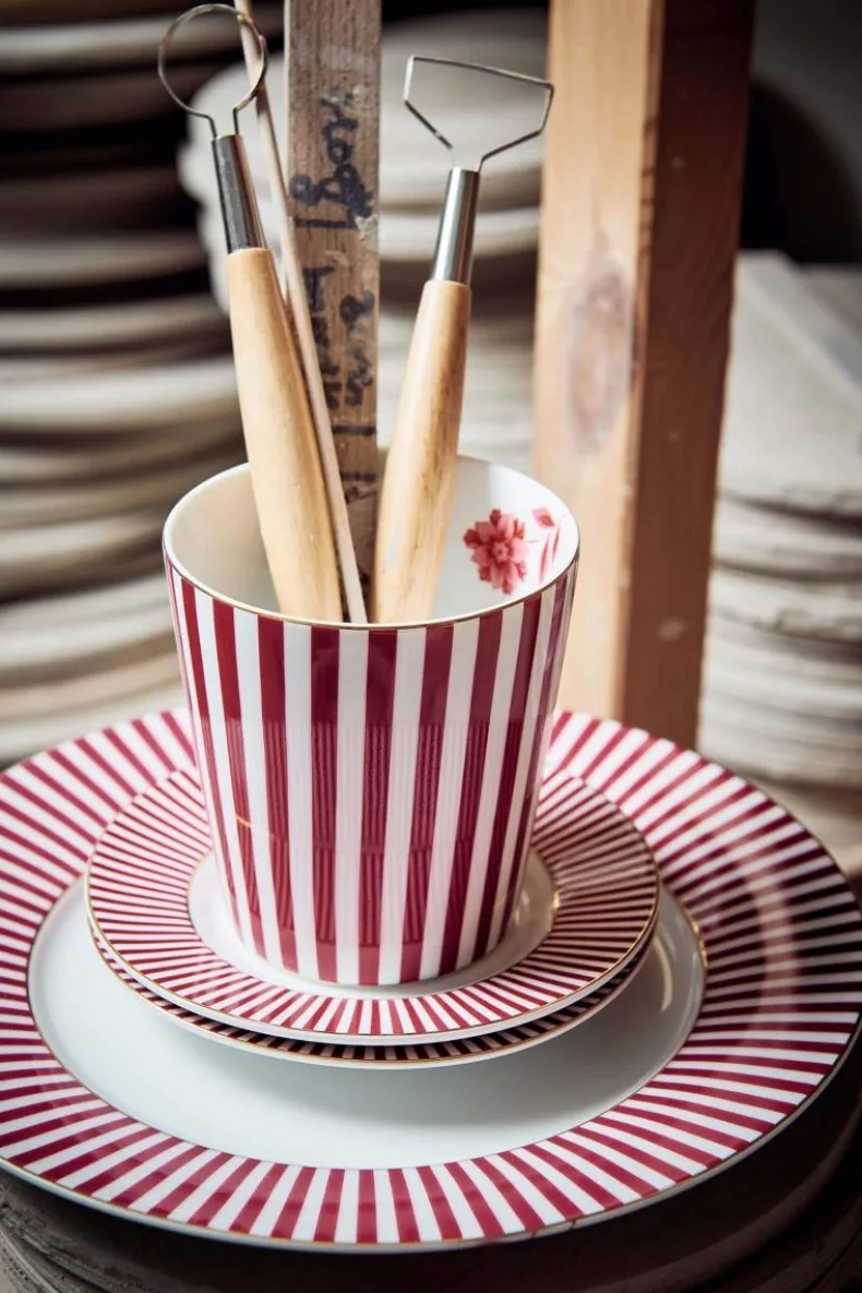 Royal Stripes Petit Four Donkerroze 12Cm