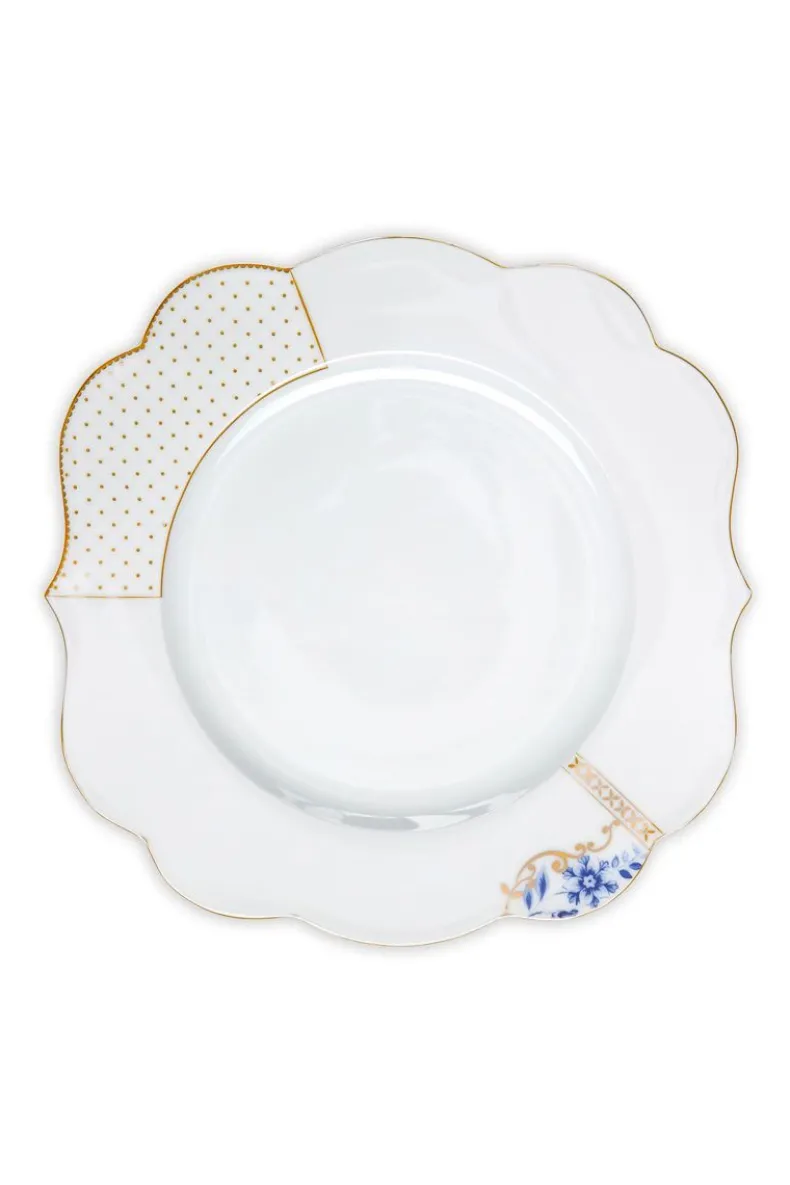 Royal White Dinerbord Golden Dots 28 Cm