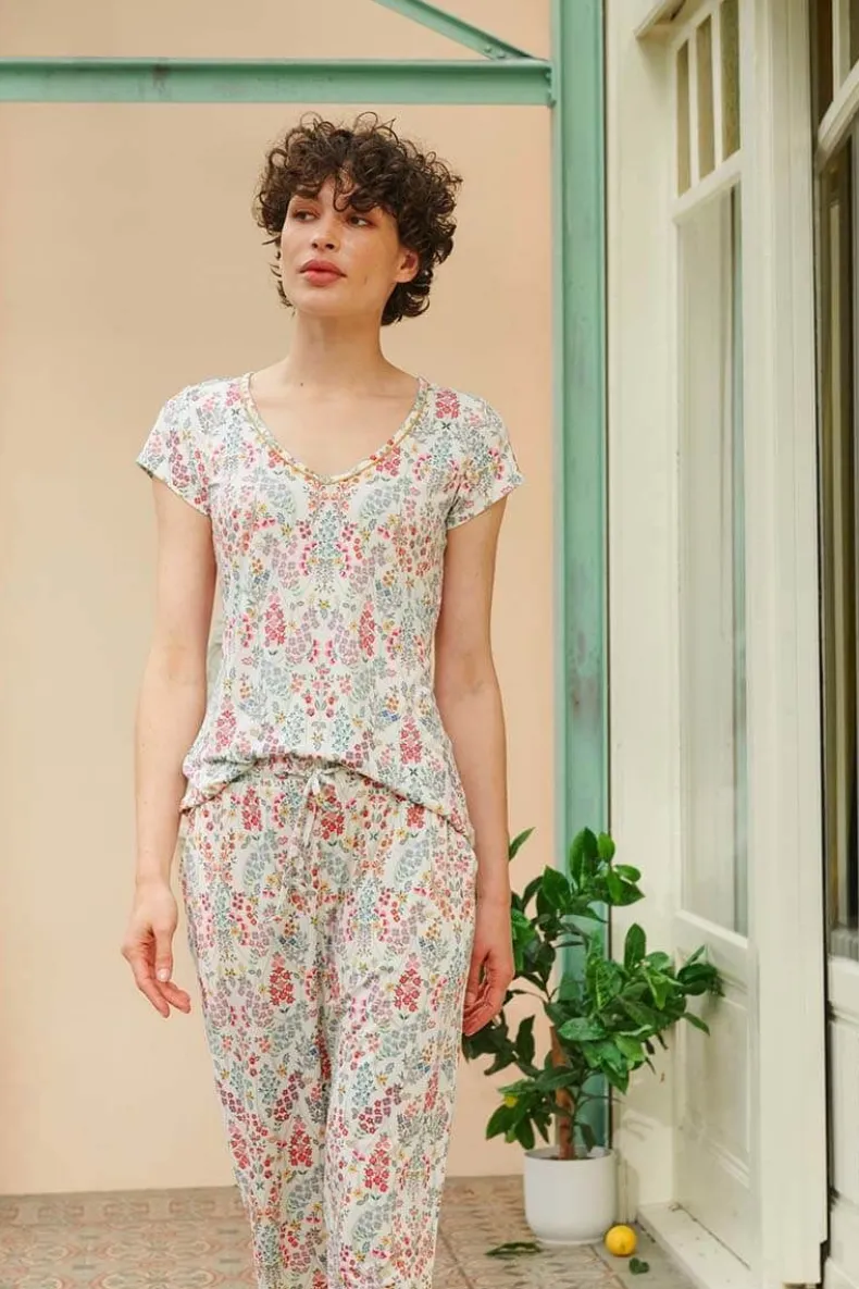 Top Korte Mouw Primavera Wit